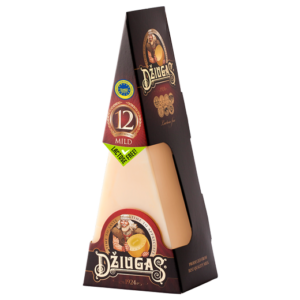 Hartkäse Dziugas 12 Monate gereift 180 g Keil, Mild Vegan & für Vegetarier