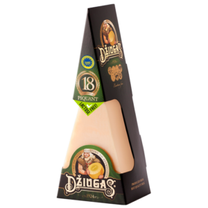 Hartkäse Dziugas 18 Monate gereift 180 g Keil, Pikant Vegan & für Vegetarier